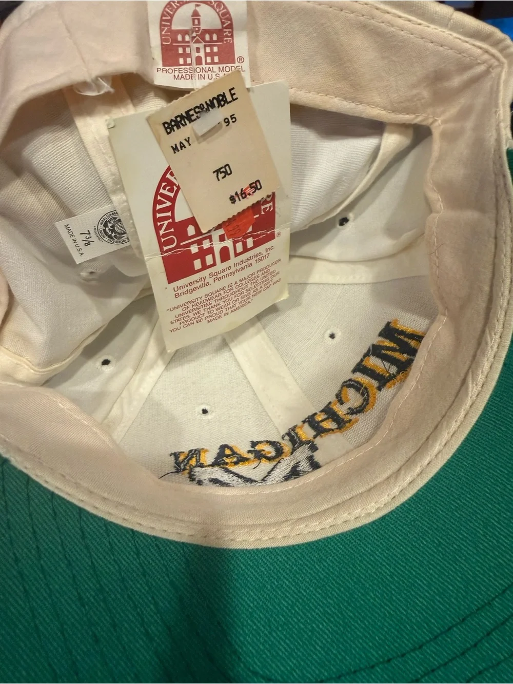 White Michigan University Wolverines Embroidered Hat